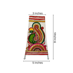 Ornate Peacock Leather Puppetry Painting | Bed Lamp