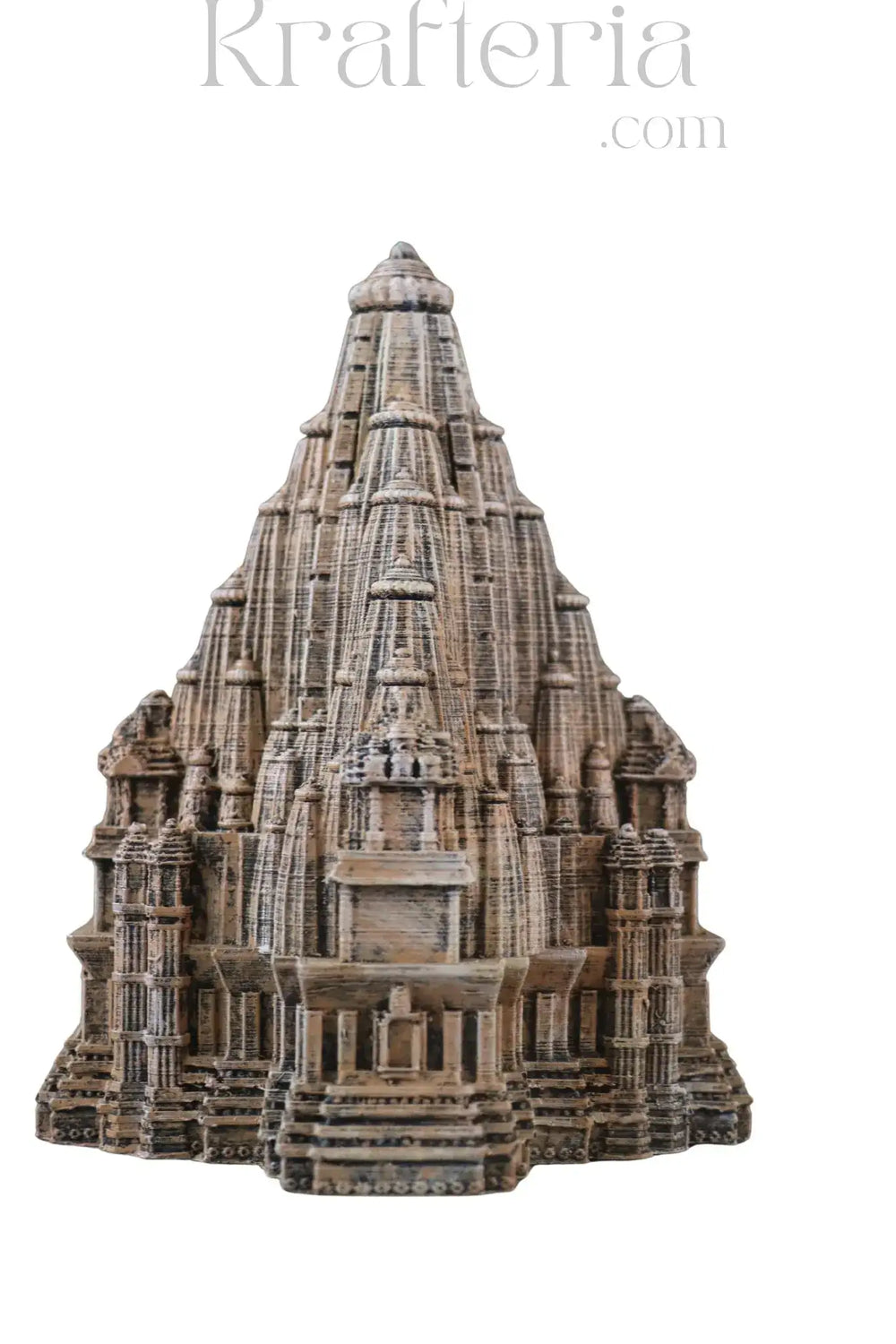 Intricate Miniature of an Ancient Temple Sand Stone