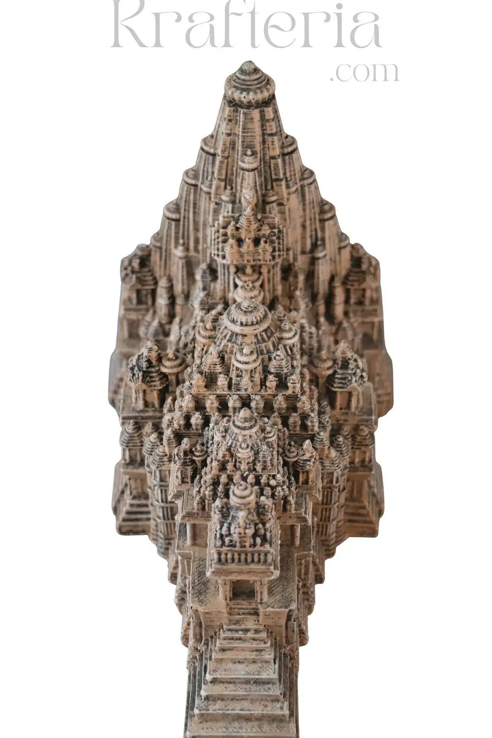 Intricate Miniature of an Ancient Temple Sand Stone