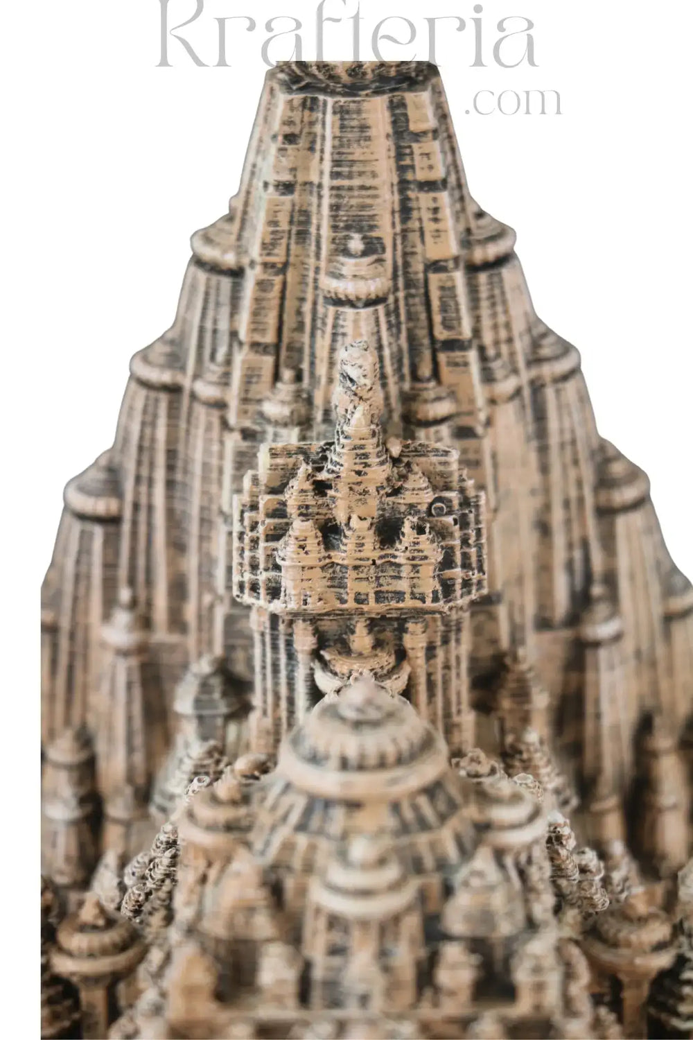 Intricate Miniature of an Ancient Temple Sand Stone