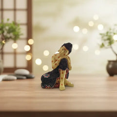 Resin Buddha Idol with Stones | Decorative Spiritual Sculpture maruthi handicrafts