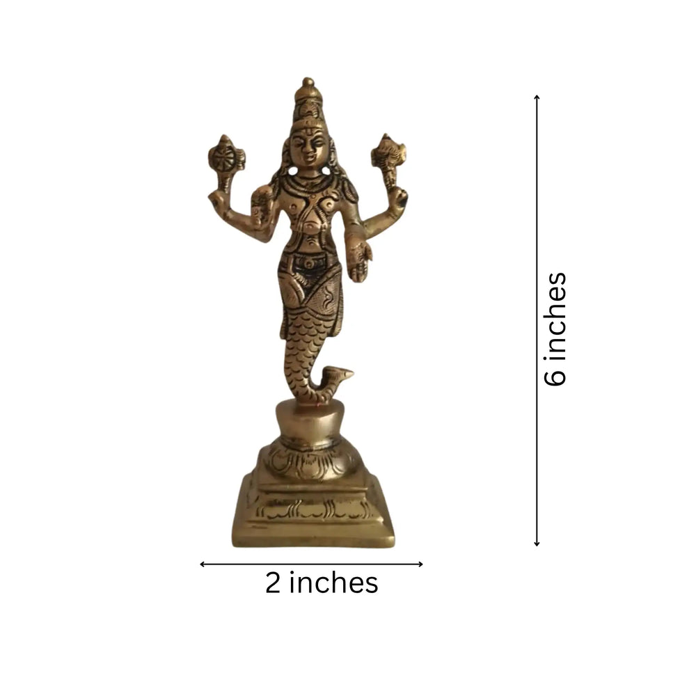 Pure Brass Dashavatara Idol Set 10 Statues) | Vishnu's Ten Avatars Murti Collection Brass Ware