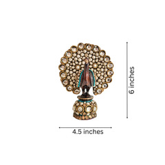 Traditional Indian Style Adorned Peacock Showpiece