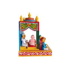 Kondapalli Kalyana Mandapam (Wedding Stage) Set – Traditional Indian Marriage Scene Kondapalli Lacquerware