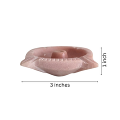 Marble Diya – Luxury Hand-Carved Oil Lamp for Temple & Festive Décor Marble