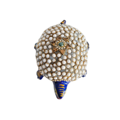 Metal Tortoise with Stone Meenakari | Decorative Feng Shui Figurine