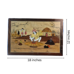 Pottery Pot Making Wooden Inlay Frame – South Indian Handmade Masterpiece Arun