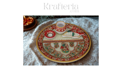Divine Aura – Handcrafted Marble Pooja Thali