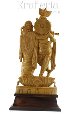 Devotional Radha Krishna Sculpture – Timeless Handcrafted Masterpiece ESHWAR HANDICRAFTS
