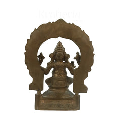 Panchaloha Vinayaka with Prabhavali – Antique Look Panchaloha