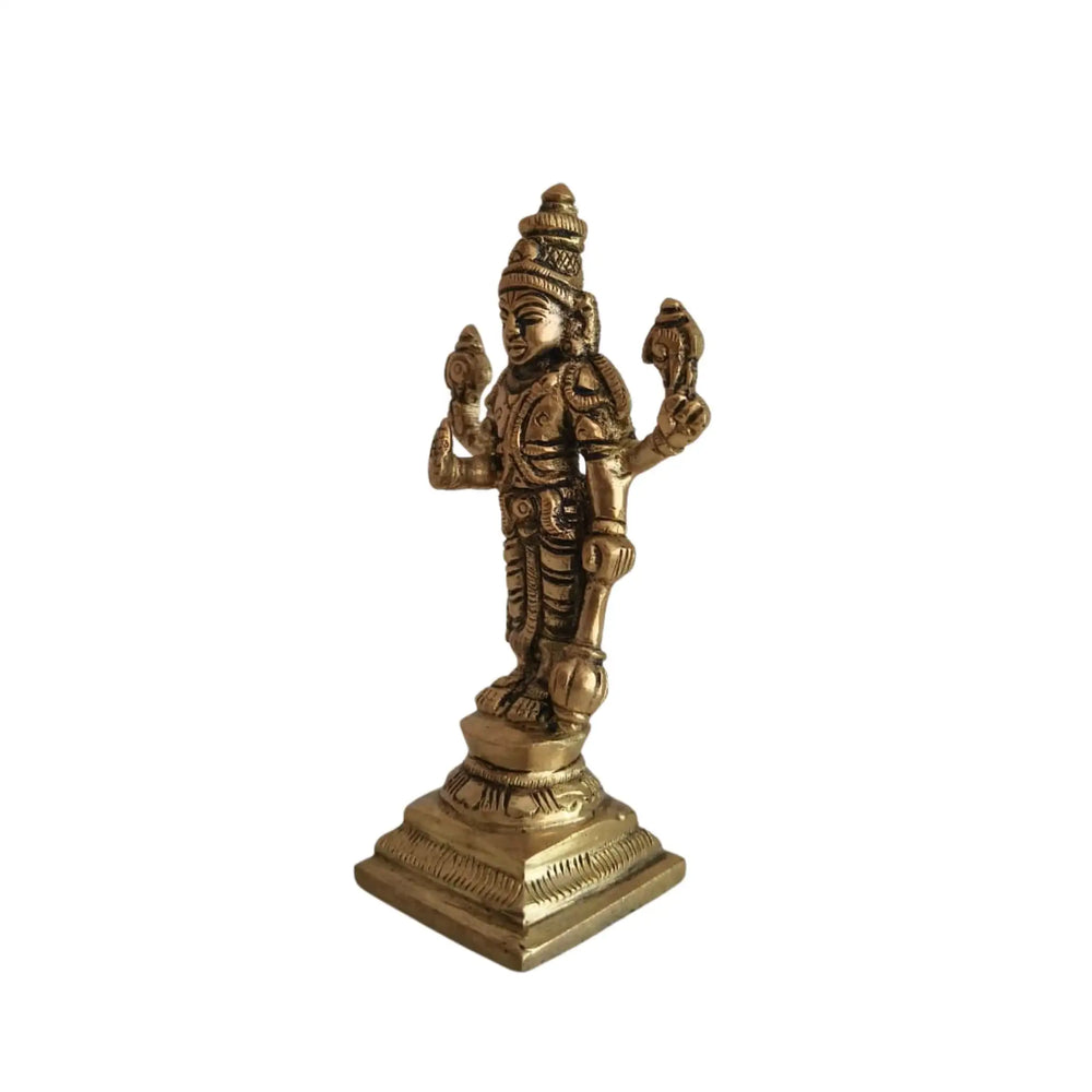 Standing Brass Lord Vishnu Idol Brass Ware