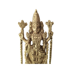 Brass Lord Venkateswara Idol (Balaji): Embodiment of Prosperity and Grace Brass Ware