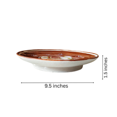 Hand-Painted Indian Pichwai Decorative Plate Pottery