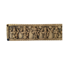 Brass Dashavatara Wall Hanging - Ten Avatars of Lord Vishnu Art