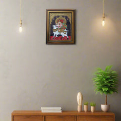 Shiva and Parvathi on Nandi – Thanjavur Divine Art