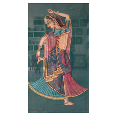 Graceful Radha - A Miniature Painting Paintings