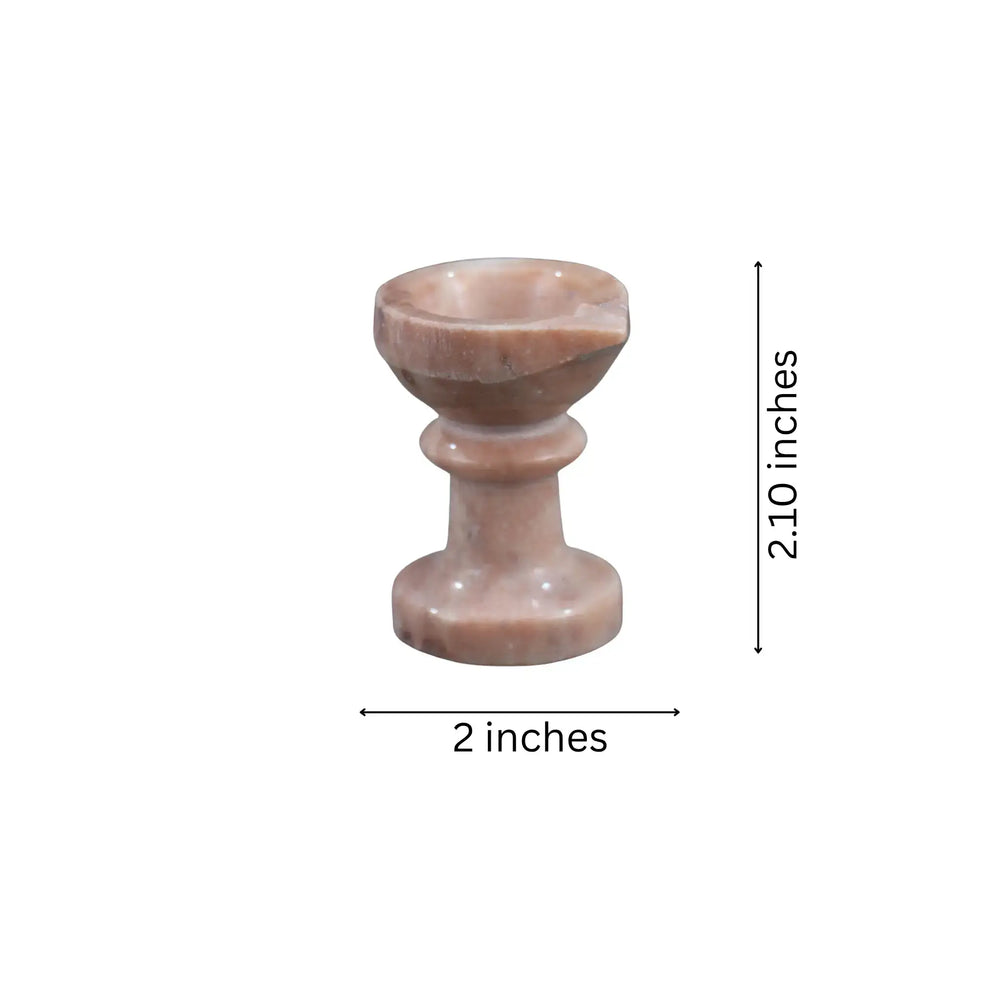 Handcrafted Marble Deepam/DIyas-Perfect for Puja & Home Decor Marble Soft Stone