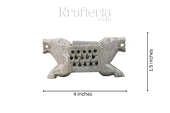 Hand-Carved Lion Incense Stick Holder – Unique Aromatherapy Accent Marble Soft Stone