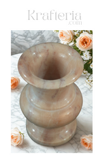 Handcrafted Marble Flower Vase – Elegant Home Decor
