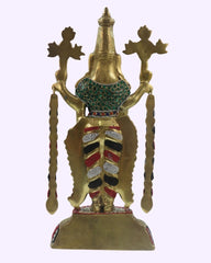 Divine Grace-Exquisite Brass Stone Balaji Idol
