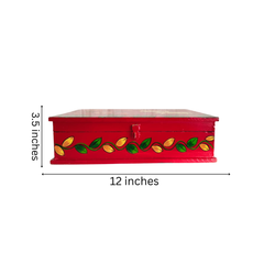 Sacred Cows and Lotus Flowers - Traditional Indian Pichwai Art Wooden Box