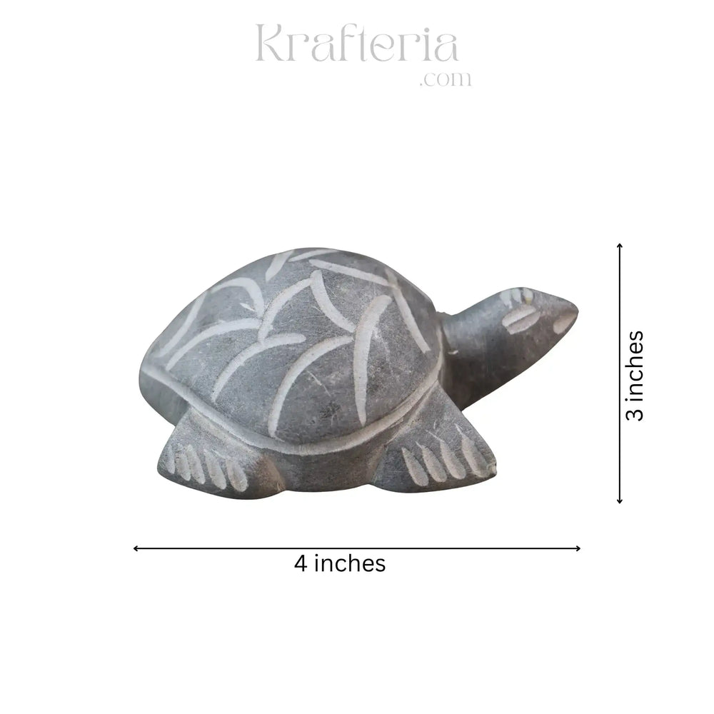 Handmade Soft Stone Tortoise – Vastu Turtle Showpiece Soft Stone