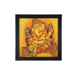Lord Ganesh Kerala Mural Art – Divine Elephant God Sargaalaya