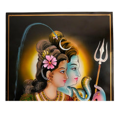 Lord Shiva Parvati in Nirmal Painting Paintings