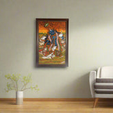 Kerala Mural Painting – Krishna in Vrindavan with Cows