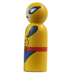 Handmade wooden Avengers peg dolls with child-safe paint finish