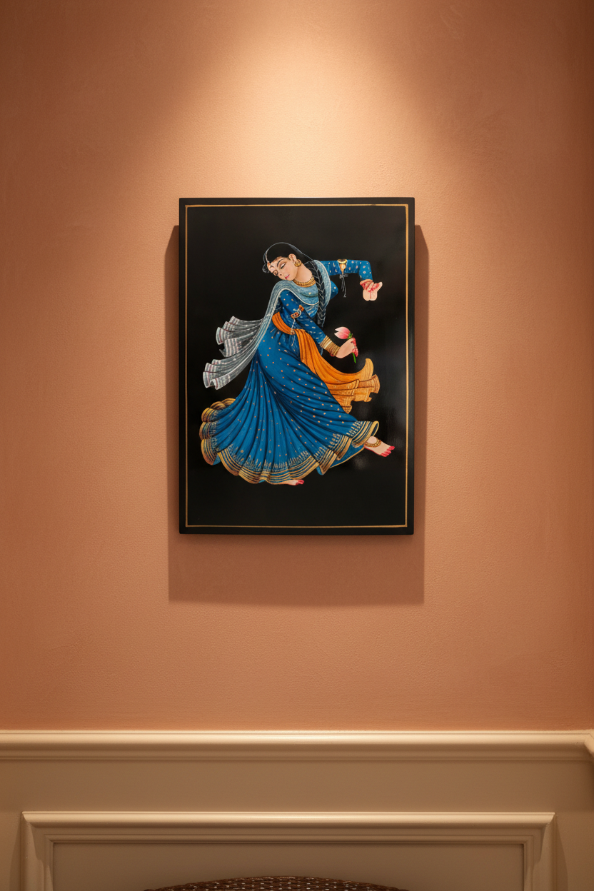 Graceful blue dancer painting