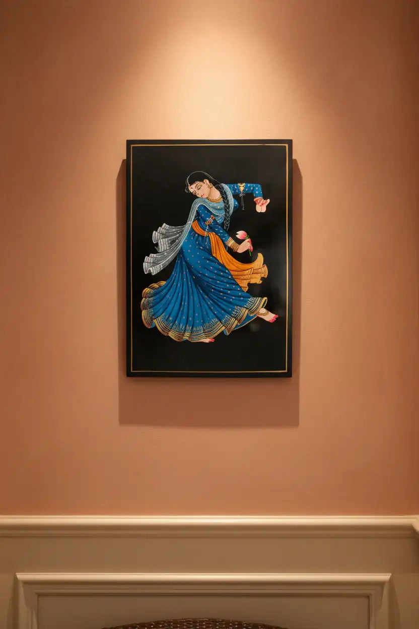 Graceful blue dancer painting