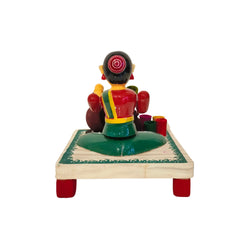 Wooden Matka Vendor of the Bazaar Etikoppaka Lacquerware
