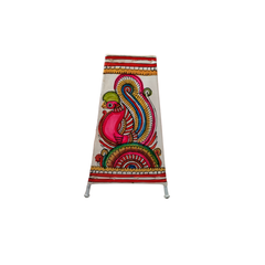 Ornate Peacock Leather Puppetry Painting | Bed Lamp