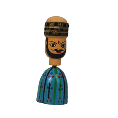 Sardar Spring Doll – Handcrafted Bobble Head for Car & Home Decor Wooden Lacquerware&toys