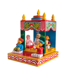 Kondapalli Kalyana Mandapam (Wedding Stage) Set – Traditional Indian Marriage Scene Kondapalli Lacquerware