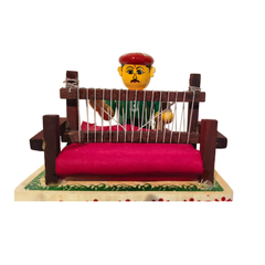 Etikoppaka Wooden Toy - Weaver at a Loom