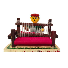 Etikoppaka Wooden Toy - Weaver at a Loom Etikoppaka Lacquerware