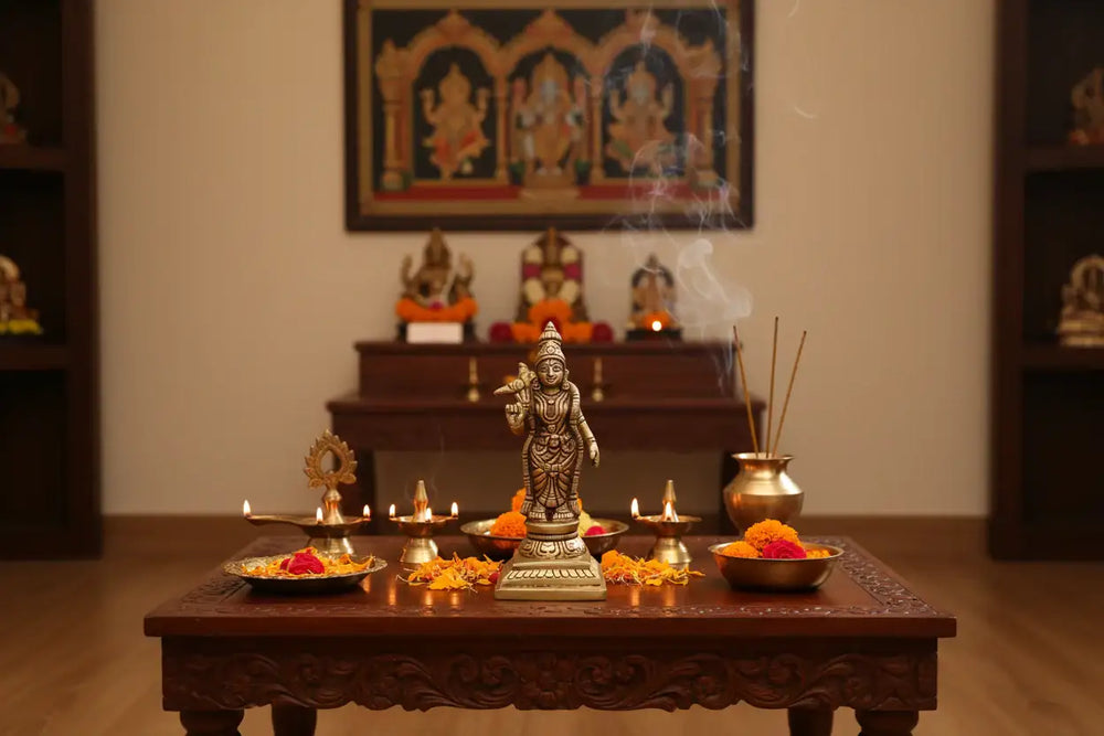 Brass Amman Devi Idol for Pooja & Home Decor Brass Ware
