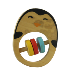 Handmade kids rattle toy with non-toxic colours