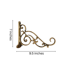 Ornate Antique Brass Wall Mounting Hanging Bracket Brass Ware