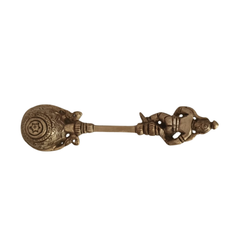 Brass Aarti Spoon Diya Lamp with Long Handle | Traditional Pooja Accessory