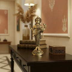 Standing Brass Idol of Lord Dhanvantari Brass Ware
