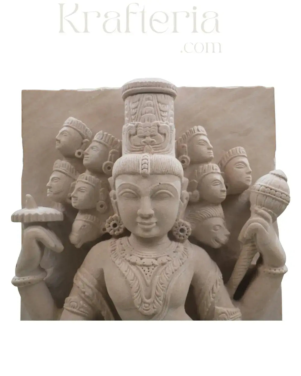 Vishnumurti in Ten Forms-A Sculptural Representation of Dashavatara Sand Stone