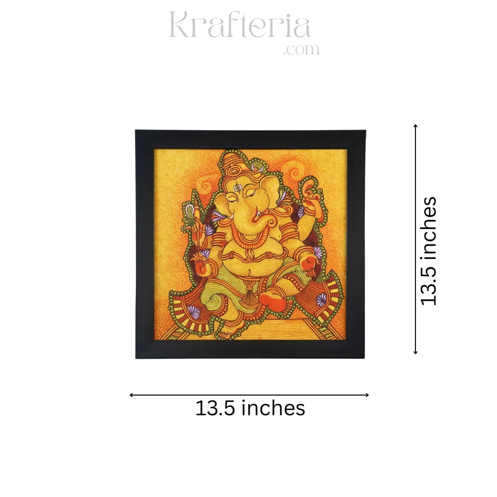 Lord Ganesh Kerala Mural Art – Divine Elephant God Sargaalaya