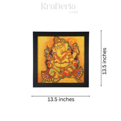 Lord Ganesh Kerala Mural Art – Divine Elephant God