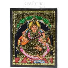 Saraswathi Devi – Goddess of Wisdom in Thanjavur Art Paintings