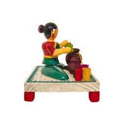 Wooden Matka Vendor of the Bazaar