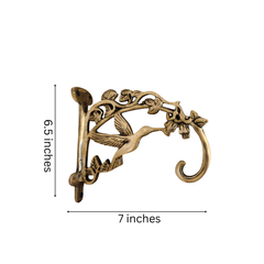 Ornate Antique Brass Wall Mounting Hanging Bracket Brass Ware