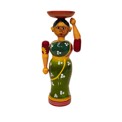 Etikoppaka Lacquered Wooden Figurine - The Platter Carrier